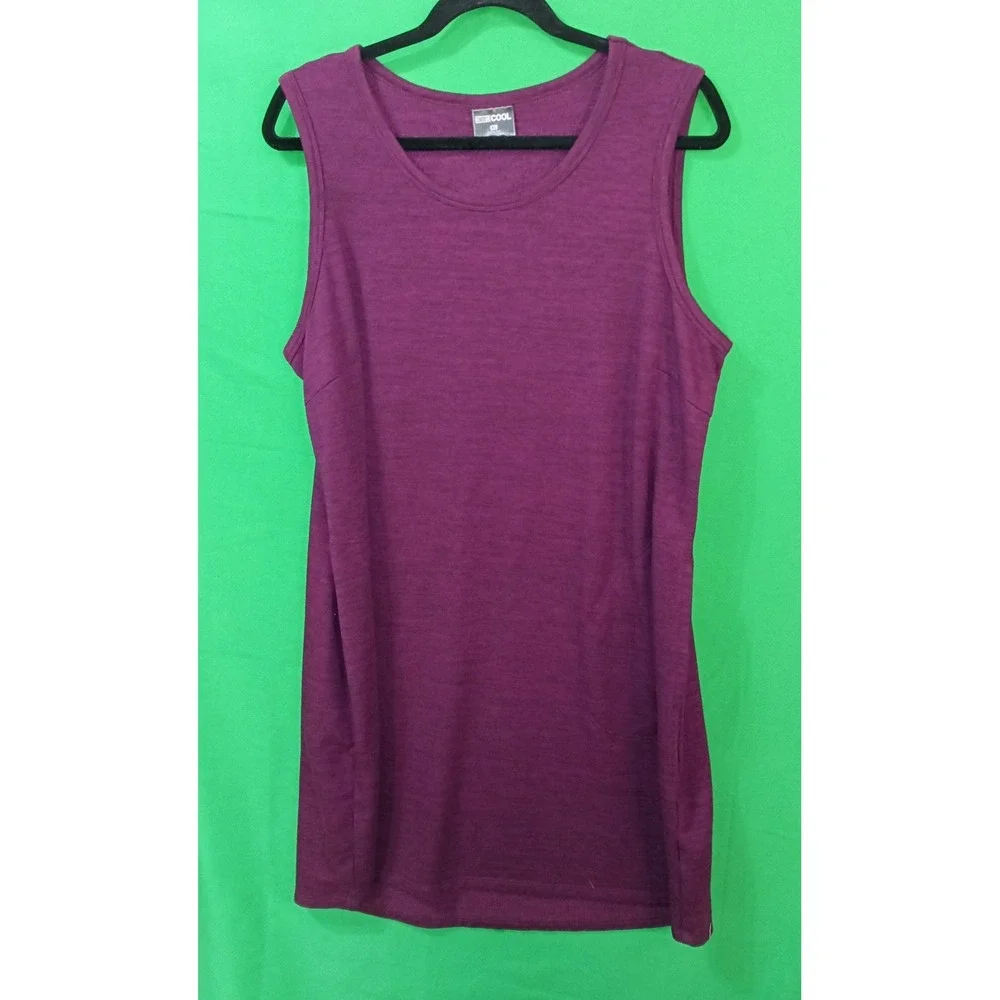 $30 EUC 32 DEGREES short sleeve dress‎ XL purple heathered pockets active tank